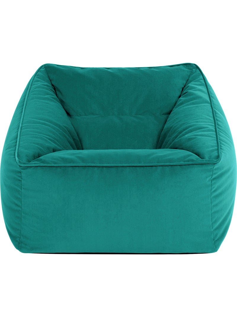 Pouf sillón de salón natalia de terciopelo mate - icon Azul petróleo - Kiabi