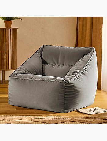 Pouf sillón de salón natalia de terciopelo mate - icon