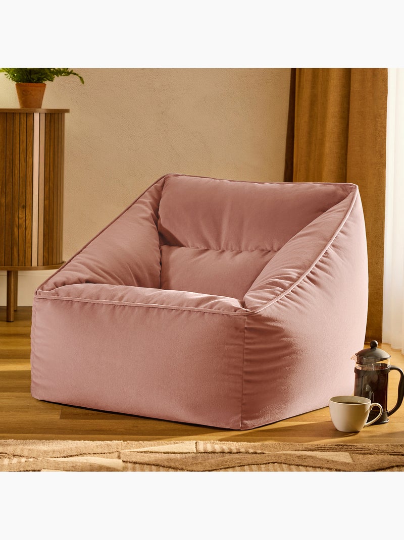Pouf sillón de salón natalia de terciopelo mate - icon Rosa claro - Kiabi