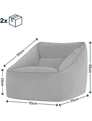Pouf sillón de salón natalia de terciopelo mate - icon