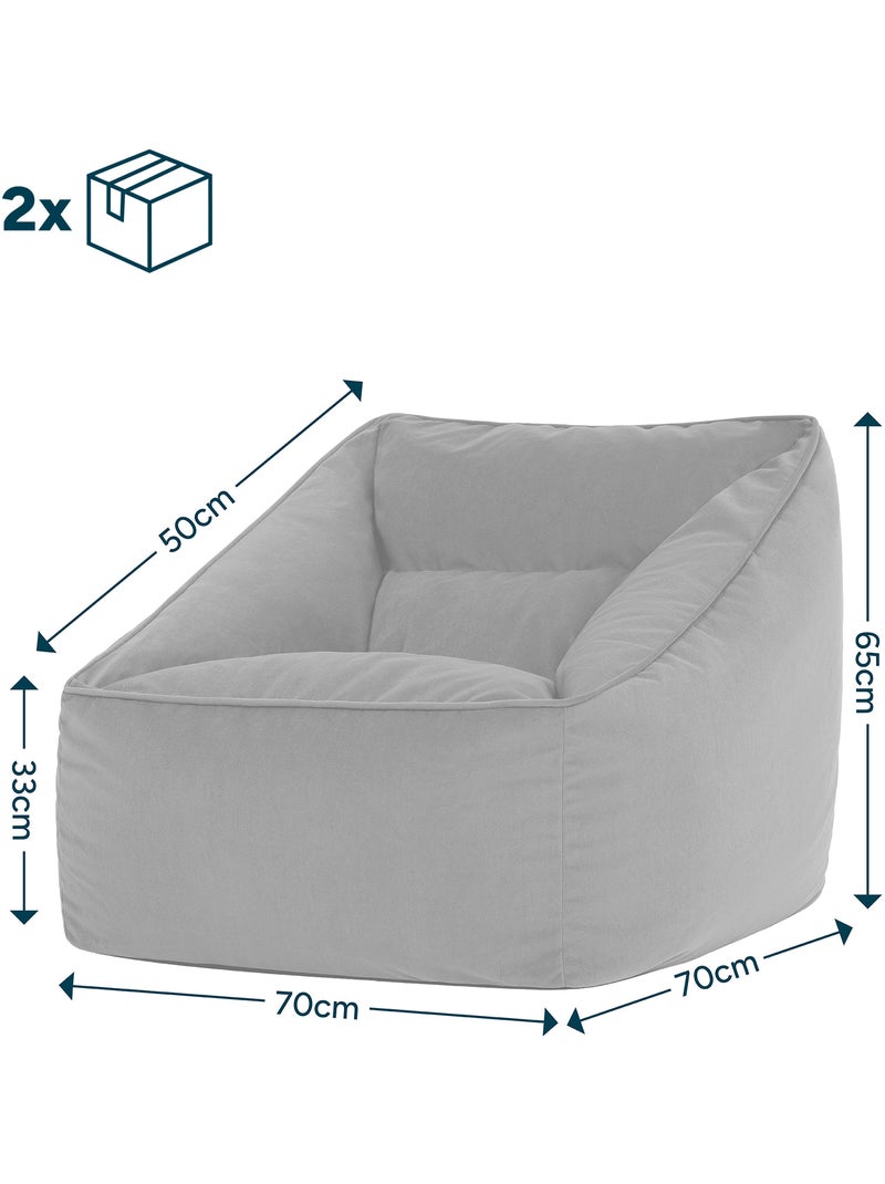 Pouf sillón de salón natalia de terciopelo mate - icon Verde oliva - Kiabi