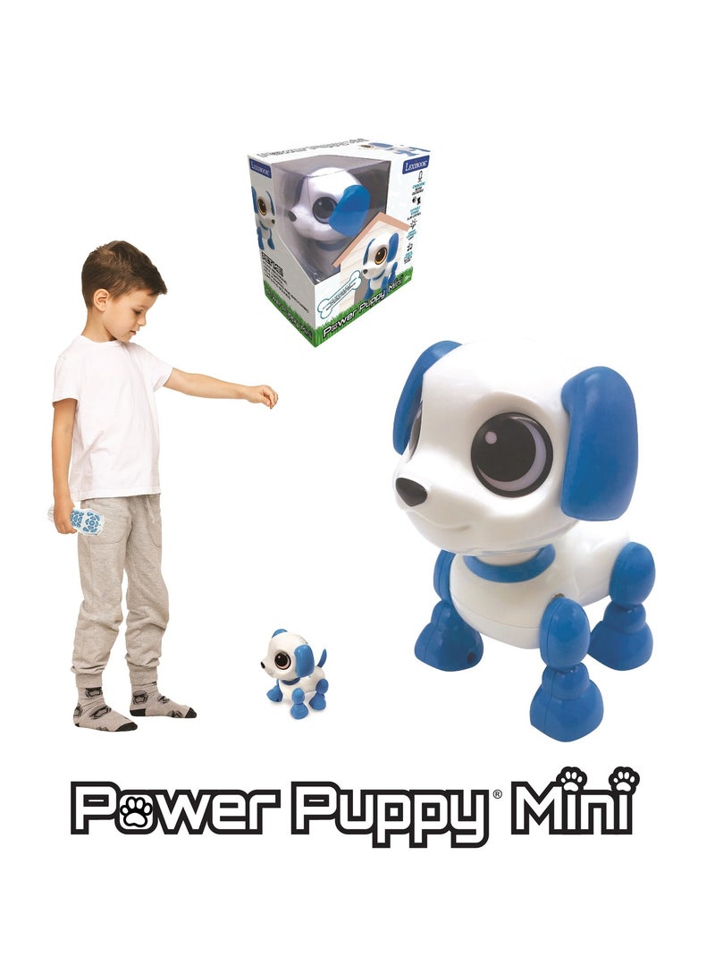 Power Puppy Mini Perro robot con efectos de luz y sonido, mando de palmas, repetición de voz Azul - Kiabi