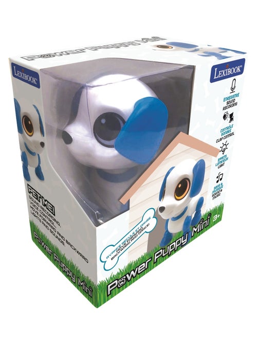 Power Puppy Mini Perro robot con efectos de luz y sonido, mando de palmas, repetición de voz - Kiabi