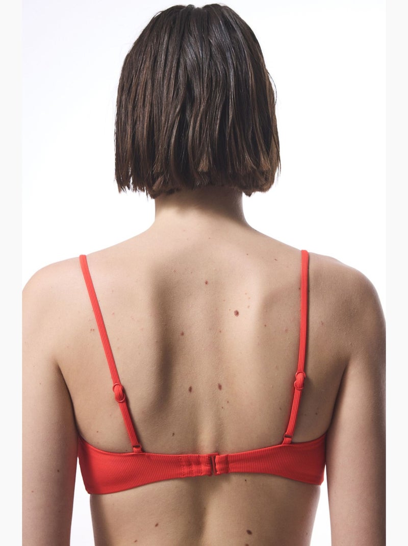 Praslin corte minimal bandeau top de bikini penti Rojo - Kiabi