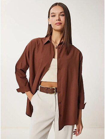 Preciosa camisa de popelina extragrande de estambul con botones y mangas largas istanbul