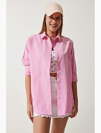 Preciosa camisa de popelina extragrande de estambul con botones y mangas largas istanbul