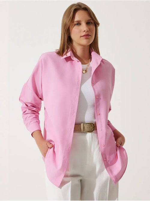 Preciosa camisa de popelina extragrande de estambul con botones y mangas largas istanbul - Kiabi Preciosa camisa de popelina extragrande de estambul con botones y mangas largas istanbul - Kiabi