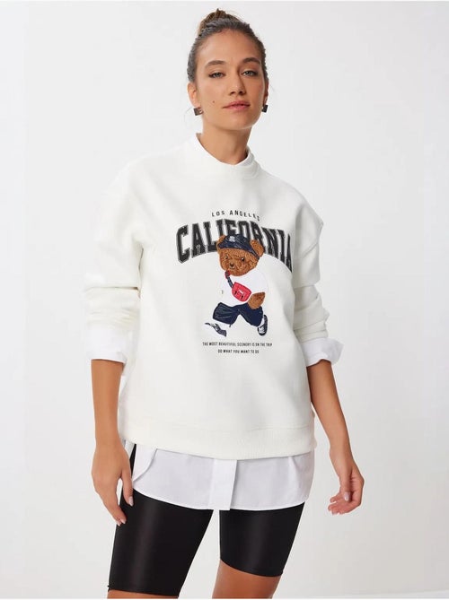 Preciosa sudadera larga con cuello redondo y estampado de estambul istanbul - Kiabi