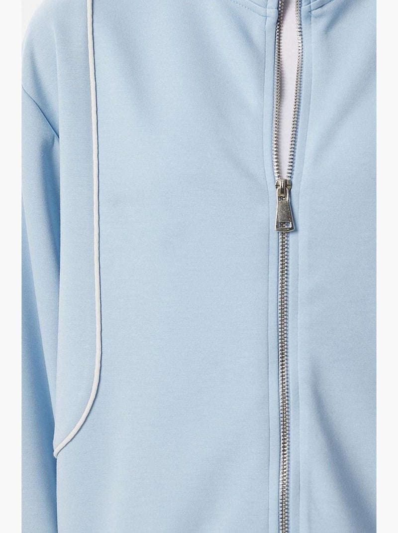 Precioso conjunto deportivo de manga larga con cuello y cremallera para mujer de estambul istanbul Azul cielo - Kiabi