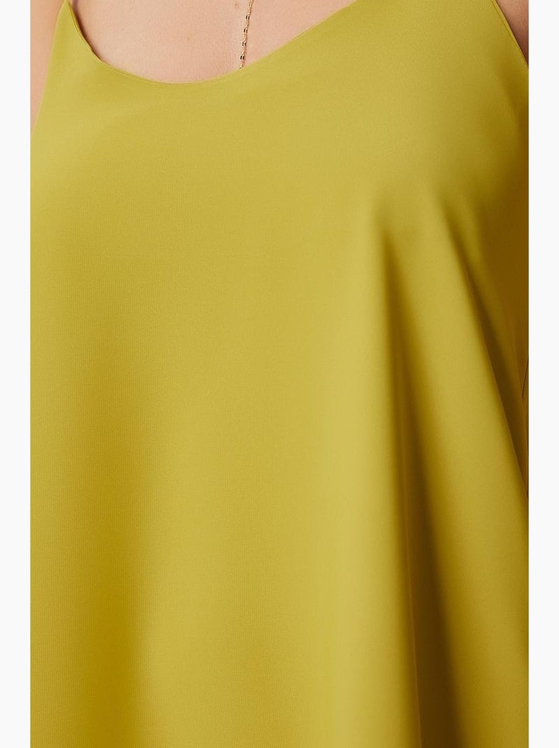 Precioso vestido largo sin mangas con cuello en u de estambul istanbul Verde - Kiabi