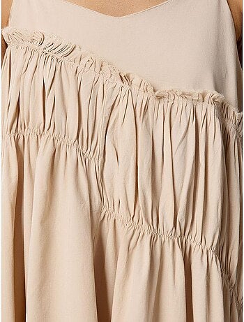 Precioso vestido midi con cuello en u y volantes de estambul istanbul