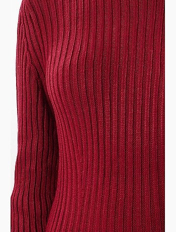 Precioso vestido midi de punto acanalado con cuello redondo de estambul istanbul