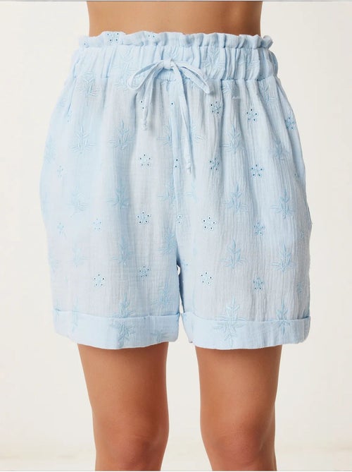 Preciosos mini shorts estambul de cintura alta con cordón y detalle de ribete istanbul - Kiabi