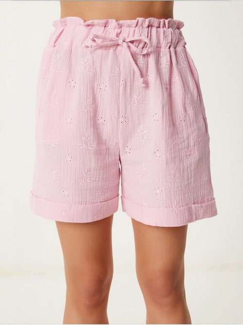 Preciosos mini shorts estambul de cintura alta con cordón y detalle de ribete istanbul - Kiabi