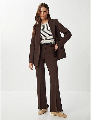 Preciosos pantalones acampanados de cintura alta con cremallera de estambul istanbul