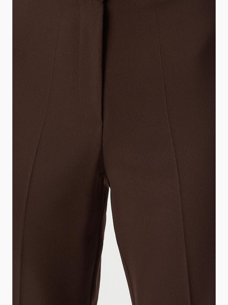 Preciosos pantalones acampanados de cintura alta con cremallera de estambul istanbul Marrón chocolate - Kiabi
