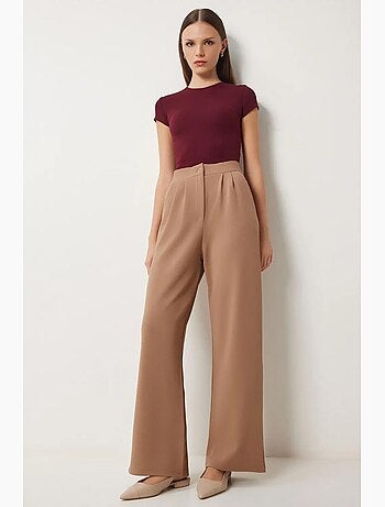 Preciosos pantalones de pierna ancha a rayas y cintura alta de estambul istanbul