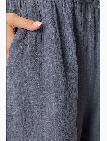 Preciosos pantalones estambul de pierna ancha con cordón y detalle de ribete. Istanbul