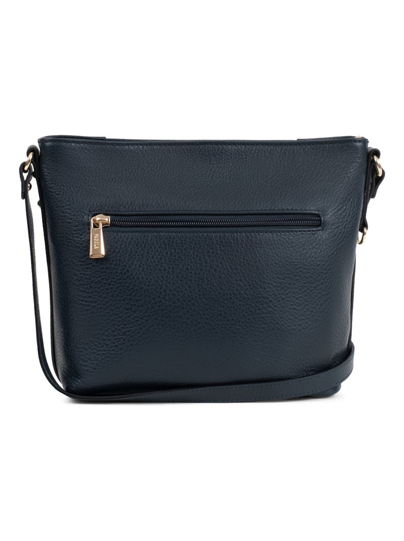 PRETA - Bolso bandolera - Piel Azul marino - Kiabi