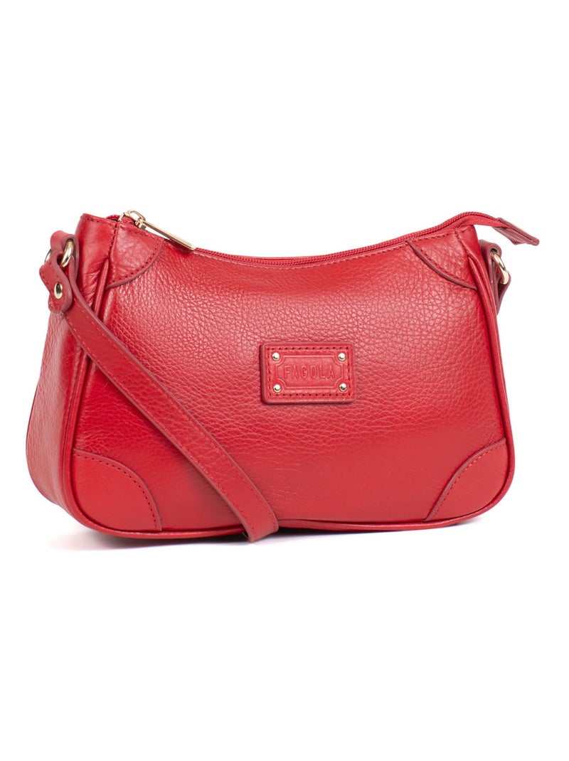 PRETA - Bolso bandolera - Piel Rojo oscuro - Kiabi