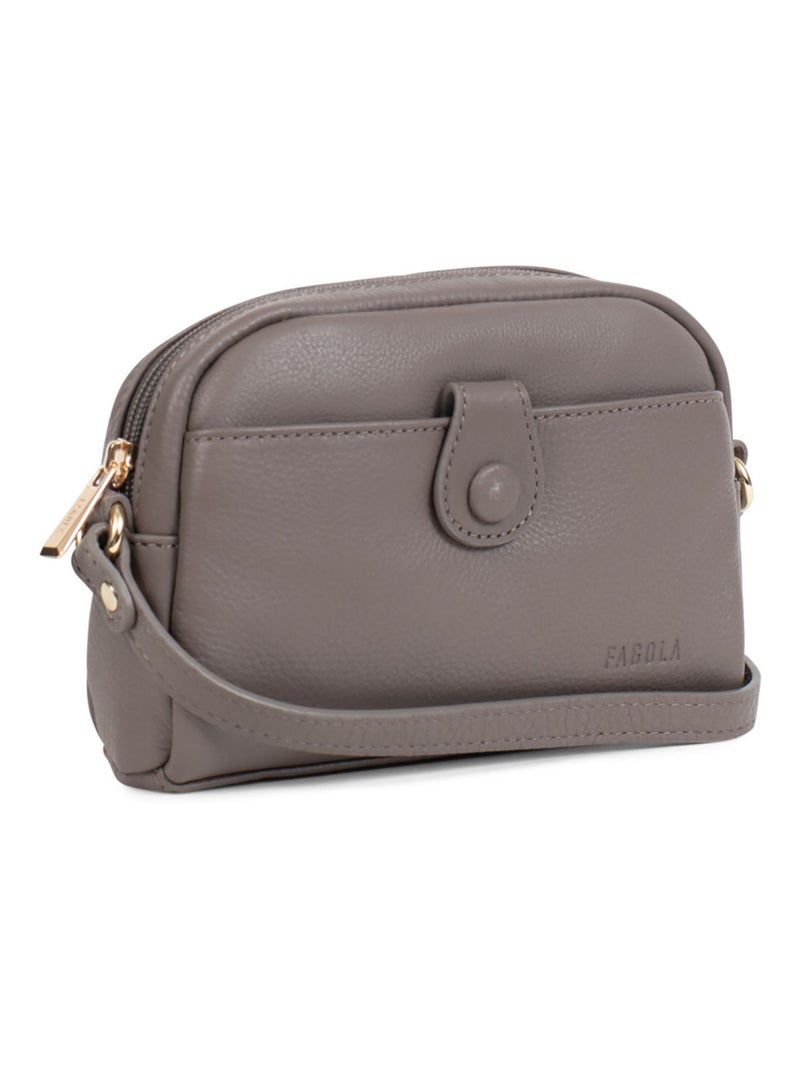 PRETA - Bolso bandolera - Piel Taupe - Kiabi
