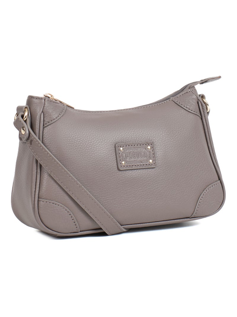 PRETA - Bolso bandolera - Piel Taupe - Kiabi