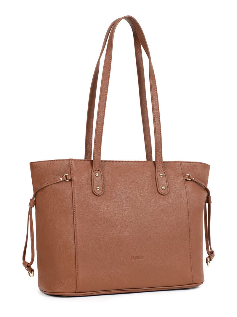 PRETA - Bolso de hombro - Piel Cognac - Kiabi
