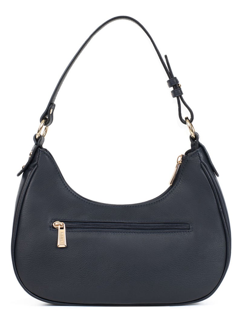 PRETA - Bolso de hombro con 1 asa - Piel Azul marino - Kiabi