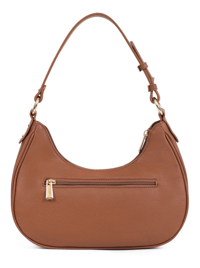 PRETA - Bolso de hombro con 1 asa - Piel Cognac - Kiabi