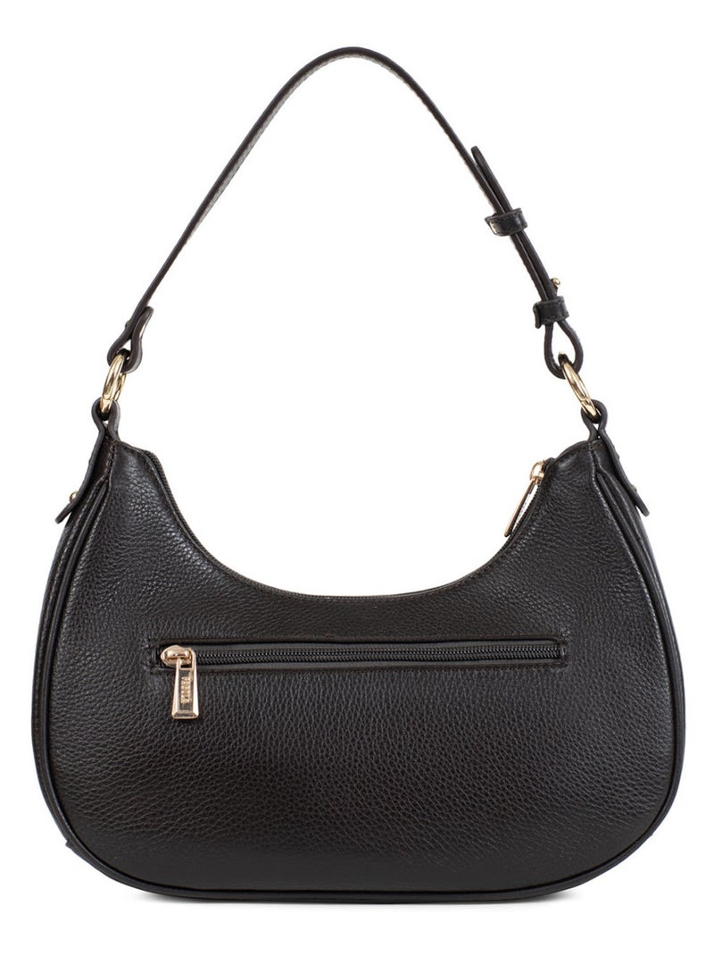 PRETA - Bolso de hombro con 1 asa - Piel Marrón oscuro - Kiabi