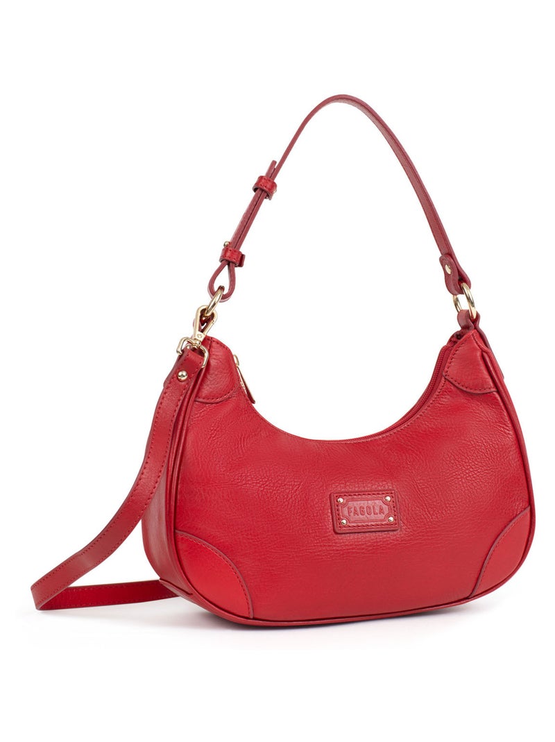 PRETA - Bolso de hombro con 1 asa - Piel Rojo oscuro - Kiabi