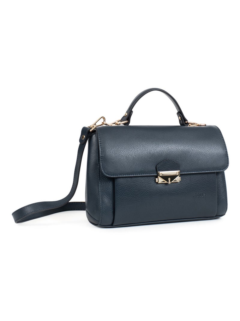 PRETA - Bolso de mano con 1 asa - Piel Azul marino - Kiabi