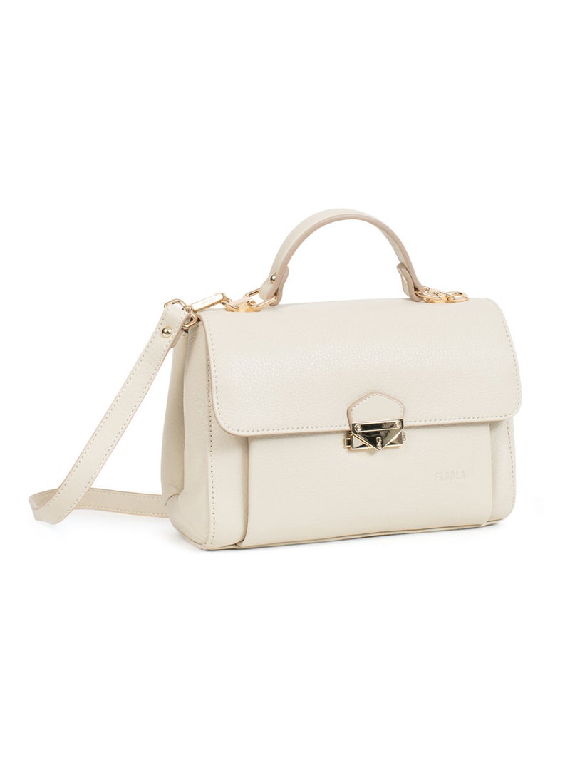 PRETA - Bolso de mano con 1 asa - Piel Beige claro - Kiabi