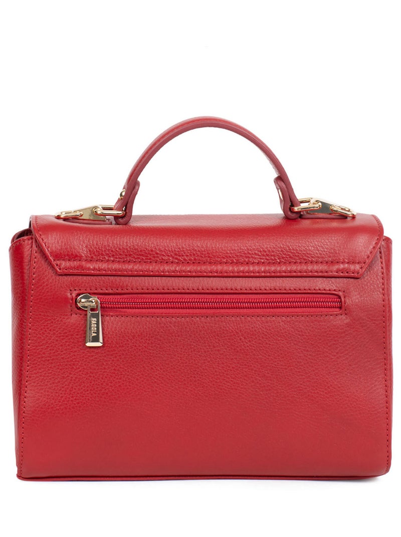 PRETA - Bolso de mano con 1 asa - Piel Rojo oscuro - Kiabi