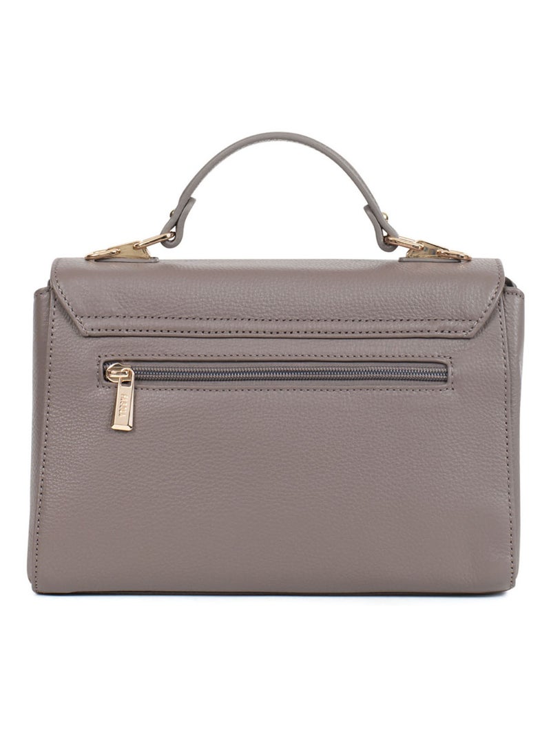PRETA - Bolso de mano con 1 asa - Piel Taupe - Kiabi