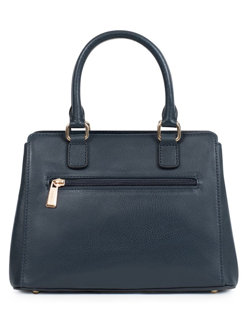 PRETA - Bolso de mano con 2 asas - Piel Azul marino - Kiabi