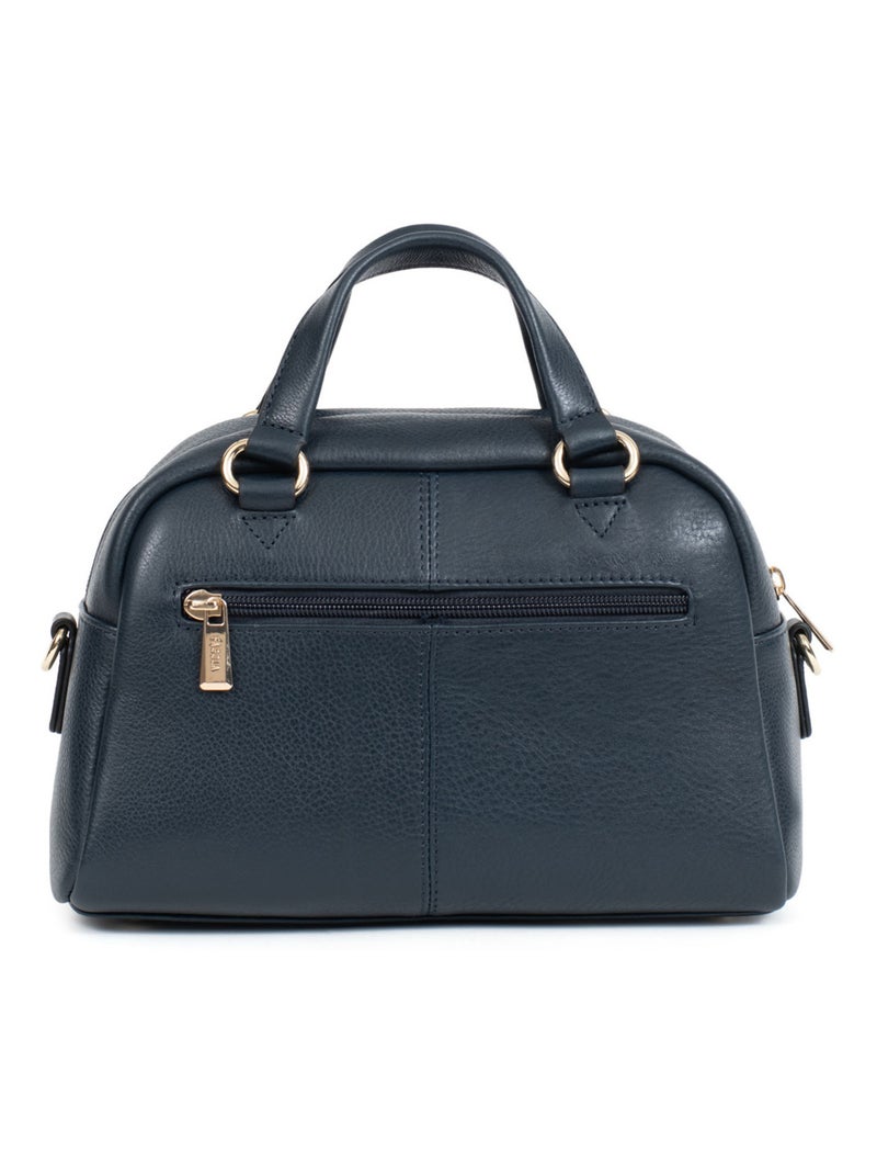 PRETA - Bolso de mano con 2 asas - Piel Azul marino - Kiabi