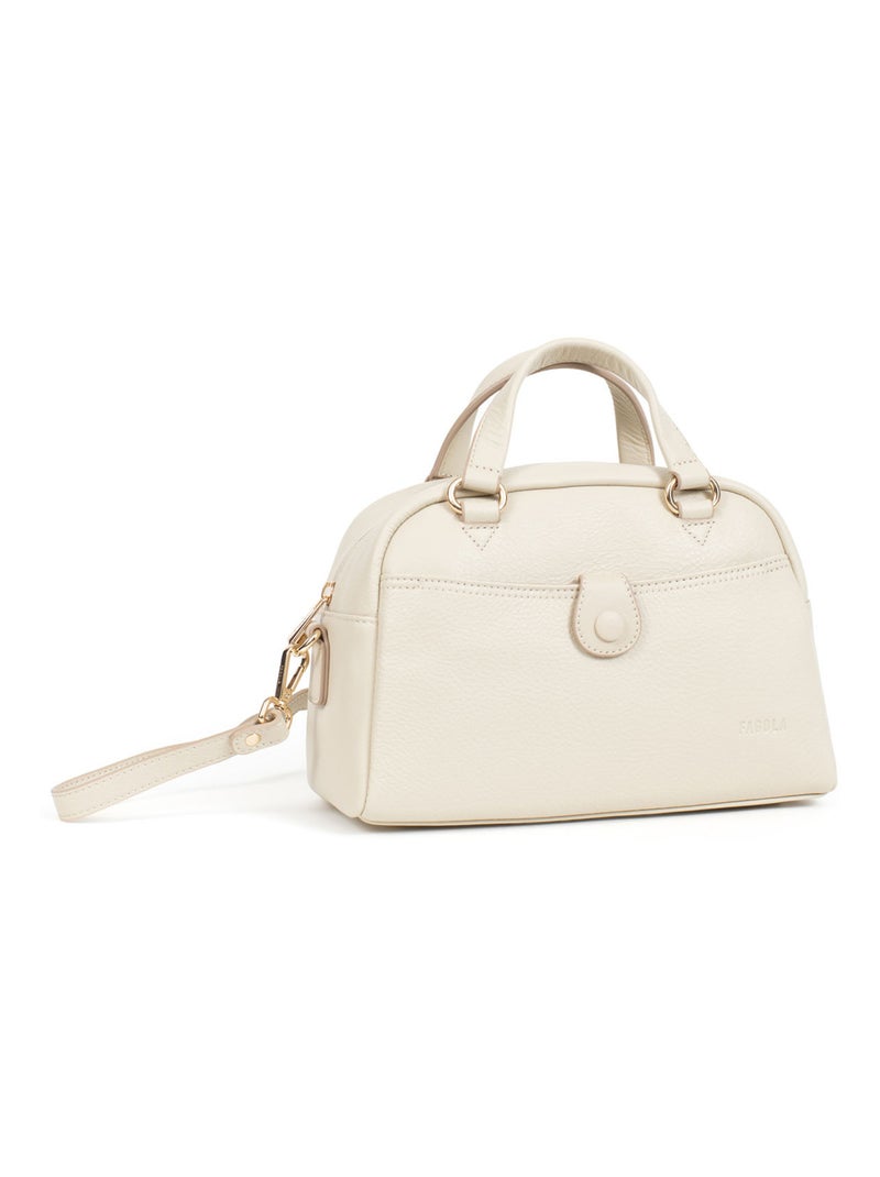 PRETA - Bolso de mano con 2 asas - Piel Beige claro - Kiabi