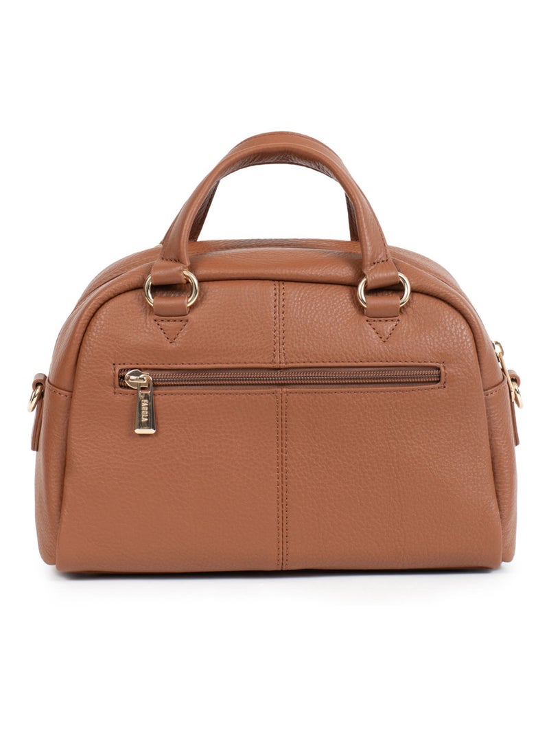 PRETA - Bolso de mano con 2 asas - Piel Cognac - Kiabi