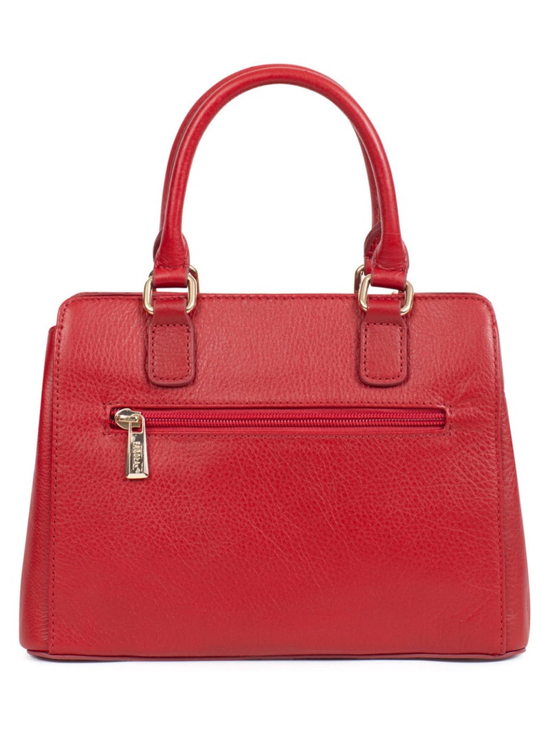 PRETA - Bolso de mano con 2 asas - Piel Rojo oscuro - Kiabi