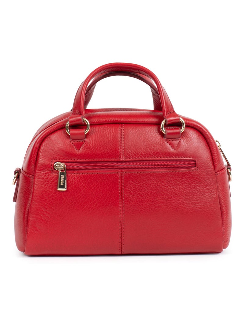 PRETA - Bolso de mano con 2 asas - Piel Rojo oscuro - Kiabi