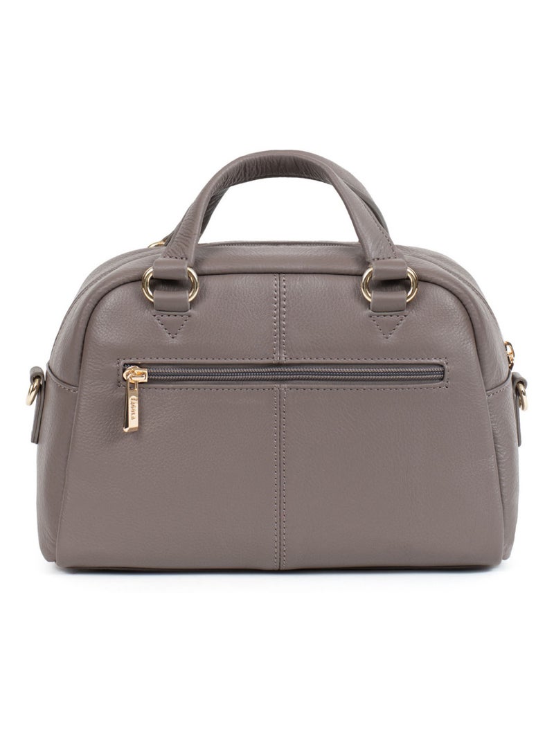 PRETA - Bolso de mano con 2 asas - Piel Taupe - Kiabi