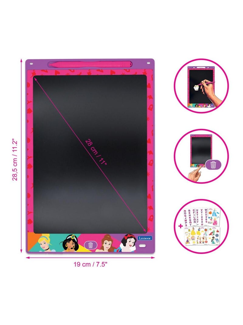 Princesa Disney 11'' tableta de tinta electrónica multicolor para aprender a dibujar con plantillas N/D - Kiabi