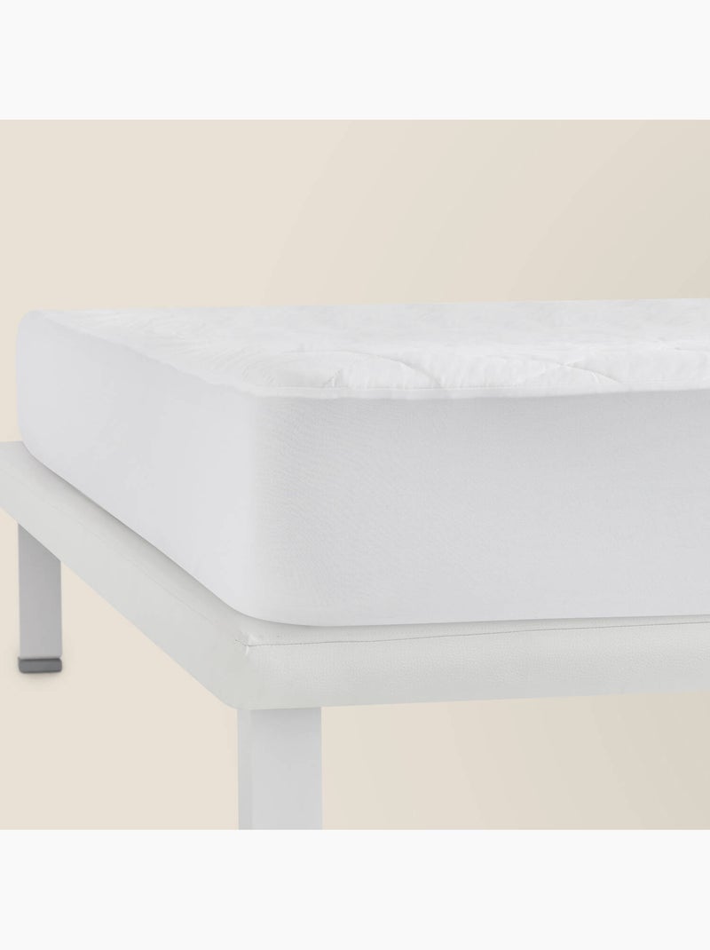 Protector colchón -100% Algodón - Impermeable - Triple Barrera Blanco - Kiabi