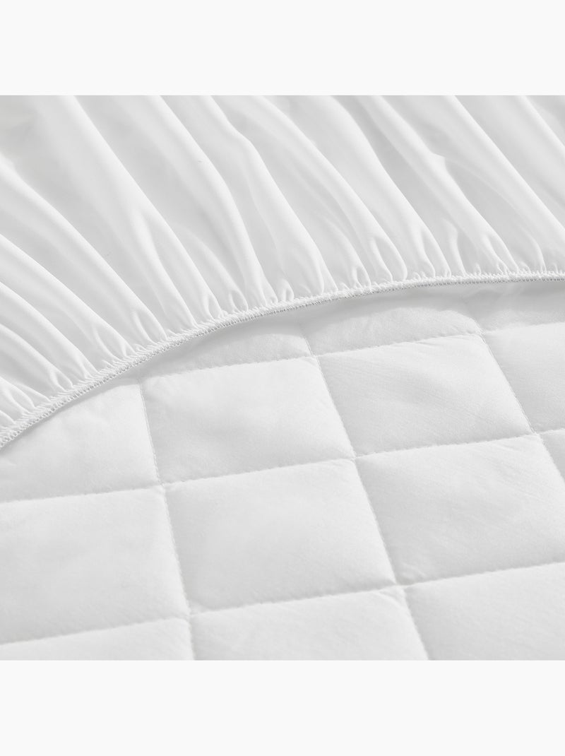 Protector colchón -Impermeable - Antiácaros - Hasta 32 cm Blanco - Kiabi