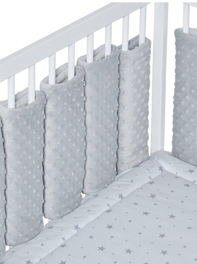 Protector cuna bebé modular minky terciopelo | SEVIRA KIDS Gris - Kiabi