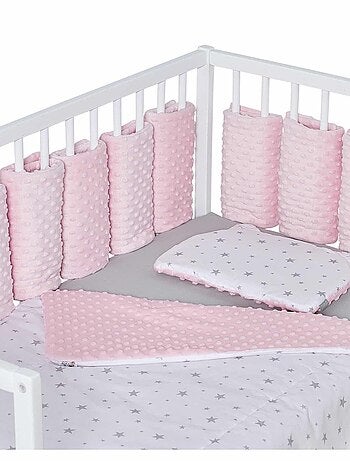 Protector cuna bebé modular minky terciopelo | SEVIRA KIDS