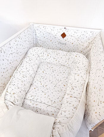 Protector cuna bebé reversible desenfundable algodón - SEVIRA KIDS