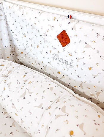 Protector cuna bebé reversible desenfundable algodón - SEVIRA KIDS