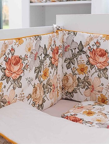 Protector cuna bebé reversible desenfundable algodón - SEVIRA KIDS